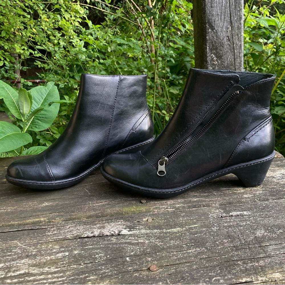 Dansko Billie Black Burnished Nappa Leather Ankle Boots